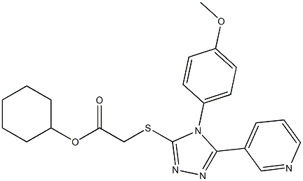 cyclohexyl ({4-[4-(methyloxy)phenyl]-5-pyridin-3-yl-4H-1,2,4-triazol-3-yl}sulfanyl)acetate