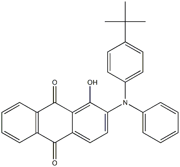 2-[4-tert-butyl(phenyl)anilino]-1-hydroxyanthra-9,10-quinone 化学構造式