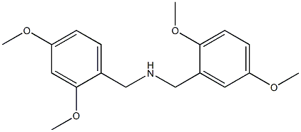 N-(2,5-dimethoxybenzyl)(2,4-dimethoxyphenyl)methanamine,,结构式