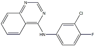 N-(3-chloro-4-fluorophenyl)-N-(4-quinazolinyl)amine Struktur