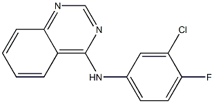 N-(3-chloro-4-fluorophenyl)-N-(4-quinazolinyl)amine 结构式