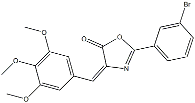 2-(3-bromophenyl)-4-(3,4,5-trimethoxybenzylidene)-1,3-oxazol-5(4H)-one Structure