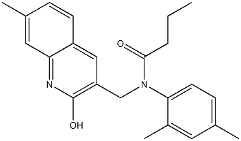 N-(2,4-dimethylphenyl)-N-[(2-hydroxy-7-methyl-3-quinolinyl)methyl]butanamide