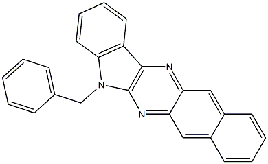 5-benzyl-5H-benzo[g]indolo[2,3-b]quinoxaline,,结构式