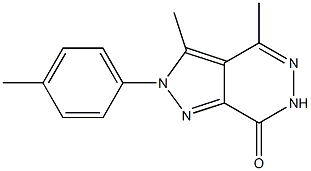3,4-dimethyl-2-(4-methylphenyl)-2,6-dihydro-7H-pyrazolo[3,4-d]pyridazin-7-one Struktur