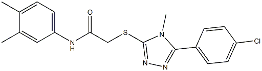 2-{[5-(4-chlorophenyl)-4-methyl-4H-1,2,4-triazol-3-yl]sulfanyl}-N-(3,4-dimethylphenyl)acetamide Structure