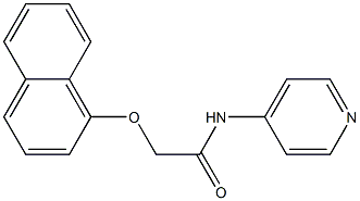 2-(1-naphthyloxy)-N-(4-pyridinyl)acetamide 化学構造式