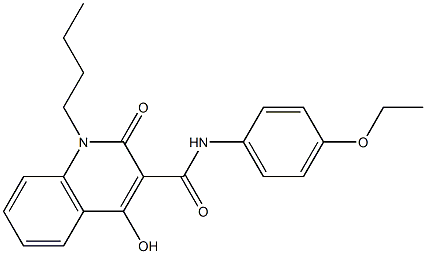 1-butyl-N-[4-(ethyloxy)phenyl]-4-hydroxy-2-oxo-1,2-dihydroquinoline-3-carboxamide Structure