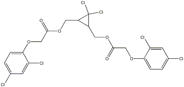 [2,2-dichloro-3-({[(2,4-dichlorophenoxy)acetyl]oxy}methyl)cyclopropyl]methyl (2,4-dichlorophenoxy)acetate 化学構造式