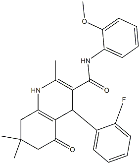 4-(2-fluorophenyl)-N-(2-methoxyphenyl)-2,7,7-trimethyl-5-oxo-1,4,5,6,7,8-hexahydro-3-quinolinecarboxamide