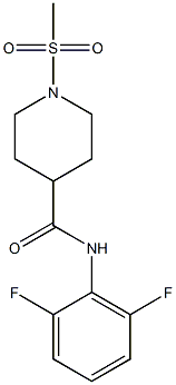 N-(2,6-difluorophenyl)-1-(methylsulfonyl)-4-piperidinecarboxamide Struktur