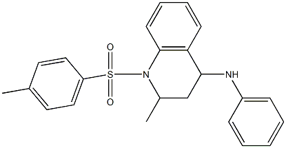N-{2-methyl-1-[(4-methylphenyl)sulfonyl]-1,2,3,4-tetrahydro-4-quinolinyl}-N-phenylamine,,结构式