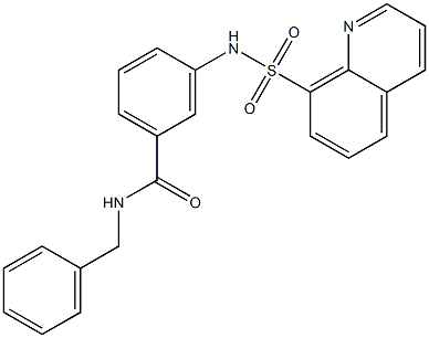 N-benzyl-3-[(8-quinolinylsulfonyl)amino]benzamide Struktur