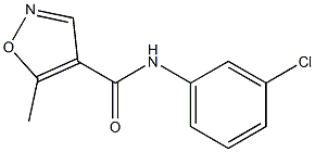 N-(3-chlorophenyl)-5-methyl-4-isoxazolecarboxamide Structure