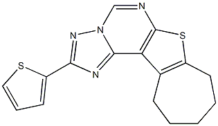  2-(2-thienyl)-9,10,11,12-tetrahydro-8H-cyclohepta[4,5]thieno[3,2-e][1,2,4]triazolo[1,5-c]pyrimidine