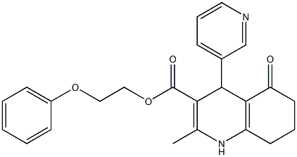 2-phenoxyethyl 2-methyl-5-oxo-4-(3-pyridinyl)-1,4,5,6,7,8-hexahydro-3-quinolinecarboxylate