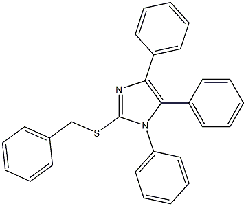 2-(benzylsulfanyl)-1,4,5-triphenyl-1H-imidazole,,结构式