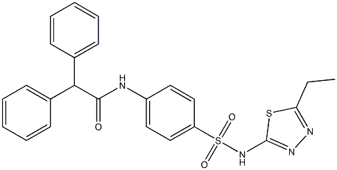 N-(4-{[(5-ethyl-1,3,4-thiadiazol-2-yl)amino]sulfonyl}phenyl)-2,2-diphenylacetamide Structure