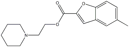 2-(1-piperidinyl)ethyl 5-methyl-1-benzofuran-2-carboxylate Structure