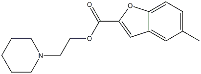 2-(1-piperidinyl)ethyl 5-methyl-1-benzofuran-2-carboxylate 化学構造式