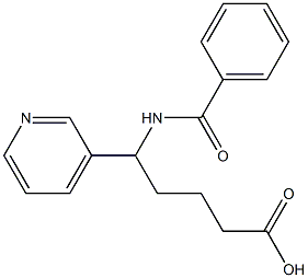 5-(benzoylamino)-5-(3-pyridinyl)pentanoic acid Structure