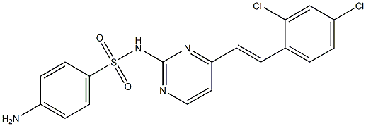 4-amino-N-{4-[2-(2,4-dichlorophenyl)vinyl]-2-pyrimidinyl}benzenesulfonamide 结构式