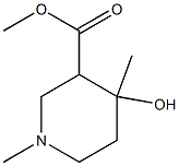 methyl 4-hydroxy-1,4-dimethyl-3-piperidinecarboxylate Struktur