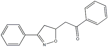 1-phenyl-2-(3-phenyl-4,5-dihydro-5-isoxazolyl)ethanone Struktur