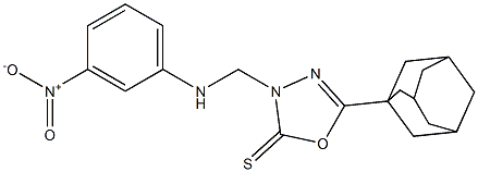 5-(1-adamantyl)-3-({3-nitroanilino}methyl)-1,3,4-oxadiazole-2(3H)-thione