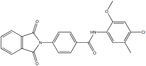N-(4-chloro-2-methoxy-5-methylphenyl)-4-(1,3-dioxo-1,3-dihydro-2H-isoindol-2-yl)benzamide Structure