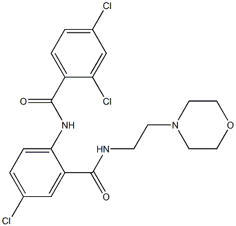 2,4-dichloro-N-[4-chloro-2-({[2-(4-morpholinyl)ethyl]amino}carbonyl)phenyl]benzamide Structure