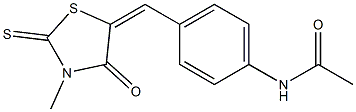 N-{4-[(3-methyl-4-oxo-2-thioxo-1,3-thiazolidin-5-ylidene)methyl]phenyl}acetamide Structure