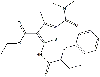 ethyl 5-[(dimethylamino)carbonyl]-4-methyl-2-[(2-phenoxybutanoyl)amino]-3-thiophenecarboxylate