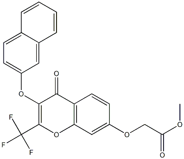 methyl {[3-(2-naphthyloxy)-4-oxo-2-(trifluoromethyl)-4H-chromen-7-yl]oxy}acetate