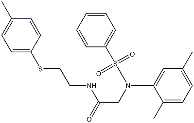 2-[(2,5-dimethylphenyl)(phenylsulfonyl)amino]-N-{2-[(4-methylphenyl)sulfanyl]ethyl}acetamide