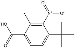 4-tert-butyl-3-nitro-2-methylbenzoic acid Struktur