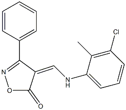 4-[(3-chloro-2-methylanilino)methylene]-3-phenyl-5(4H)-isoxazolone