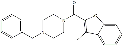 1-benzyl-4-[(3-methyl-1-benzofuran-2-yl)carbonyl]piperazine Structure