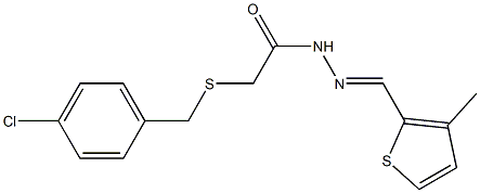 2-[(4-chlorobenzyl)sulfanyl]-N'-[(3-methyl-2-thienyl)methylene]acetohydrazide|