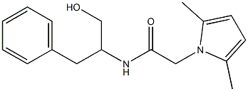 N-(1-benzyl-2-hydroxyethyl)-2-(2,5-dimethyl-1H-pyrrol-1-yl)acetamide Struktur