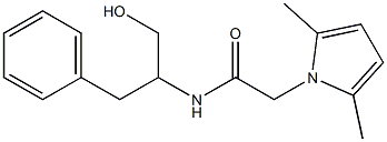 N-(1-benzyl-2-hydroxyethyl)-2-(2,5-dimethyl-1H-pyrrol-1-yl)acetamide 结构式