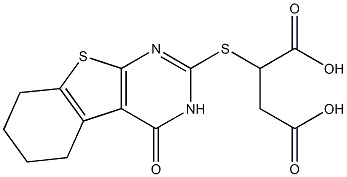 2-[(4-oxo-3,4,5,6,7,8-hexahydro[1]benzothieno[2,3-d]pyrimidin-2-yl)sulfanyl]succinic acid Structure