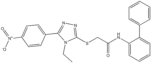 N-[1,1'-biphenyl]-2-yl-2-[(4-ethyl-5-{4-nitrophenyl}-4H-1,2,4-triazol-3-yl)sulfanyl]acetamide Structure