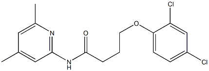 4-(2,4-dichlorophenoxy)-N-(4,6-dimethyl-2-pyridinyl)butanamide Struktur