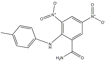 3,5-bisnitro-2-(4-toluidino)benzamide 化学構造式