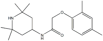 2-(2,4-dimethylphenoxy)-N-(2,2,6,6-tetramethyl-4-piperidinyl)acetamide 化学構造式
