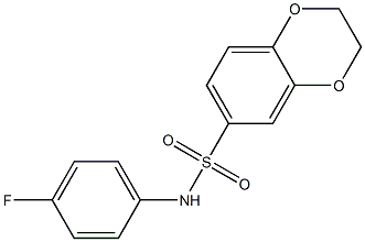  N-(4-fluorophenyl)-2,3-dihydro-1,4-benzodioxine-6-sulfonamide