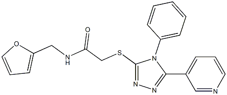 N-(furan-2-ylmethyl)-2-[(4-phenyl-5-pyridin-3-yl-4H-1,2,4-triazol-3-yl)sulfanyl]acetamide