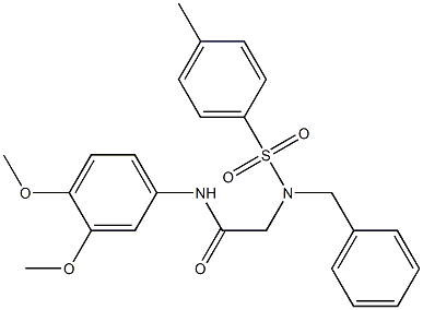 2-{benzyl[(4-methylphenyl)sulfonyl]amino}-N-(3,4-dimethoxyphenyl)acetamide
