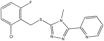  2-chloro-6-fluorobenzyl 4-methyl-5-(2-pyridinyl)-4H-1,2,4-triazol-3-yl sulfide